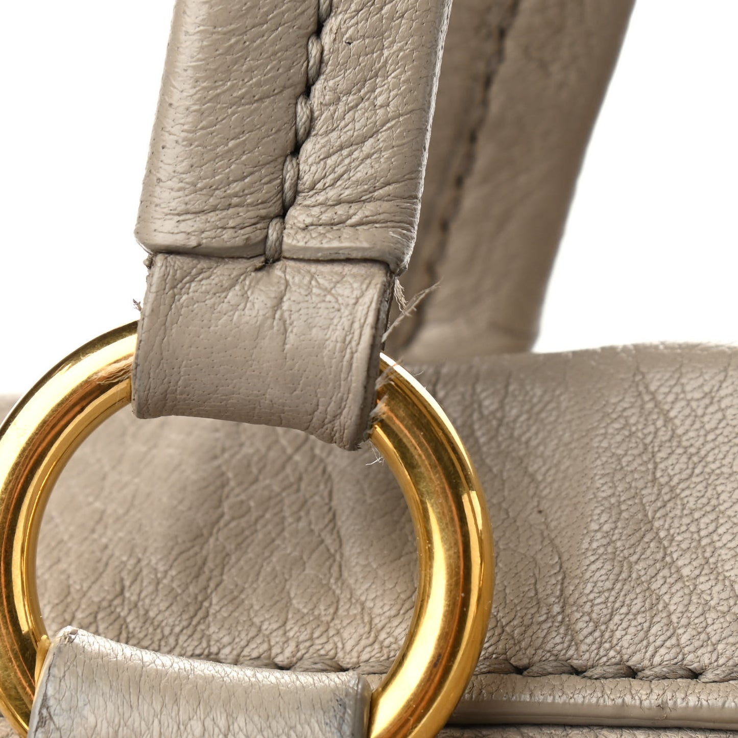 Vitello Daino Top Handle Tote Beige