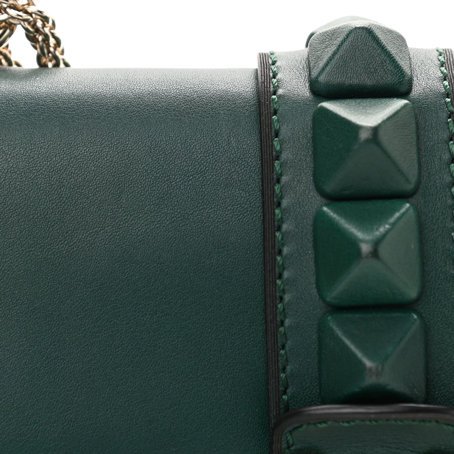 Valentino Garavani Vitello Small Glam Lock Rockstud Flap Light Emerald 12 of 12