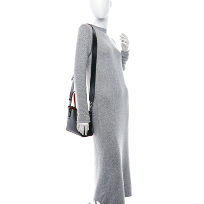 Christian Louboutin CHRISTIAN LOUBOUTIN Calfskin Spikes Mini East West Cabata Tote Black 2 of 11