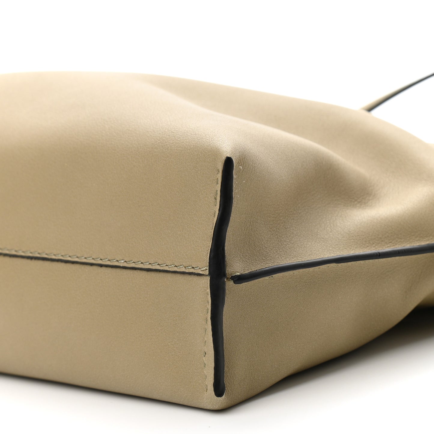 Calfskin Mini Flamenco Knot Clutch Clay Green