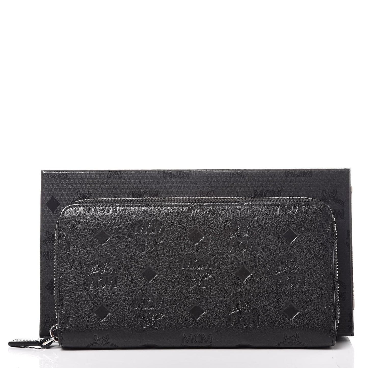 Calfskin Ottomar Monogram Klara Zip Wallet Black