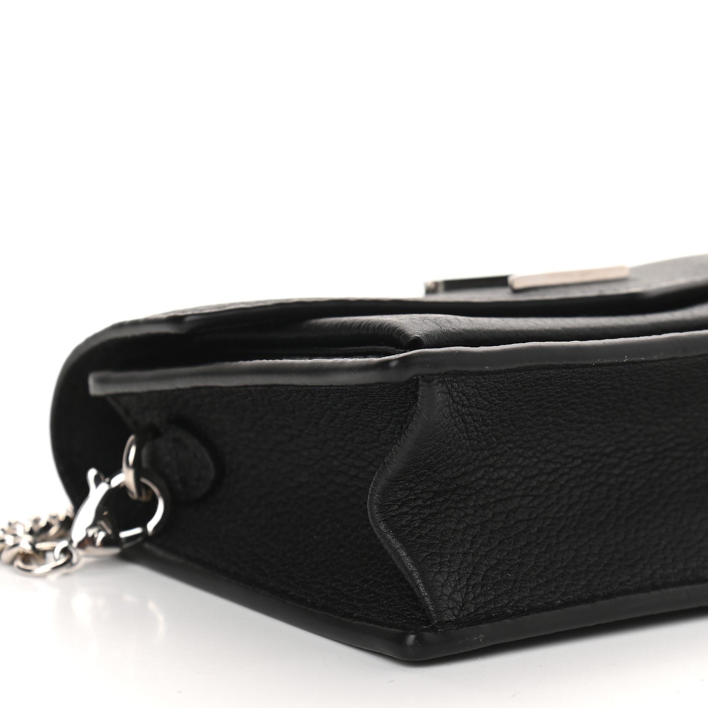 Soft Calfskin Mini My Lockme Chain Pochette Black