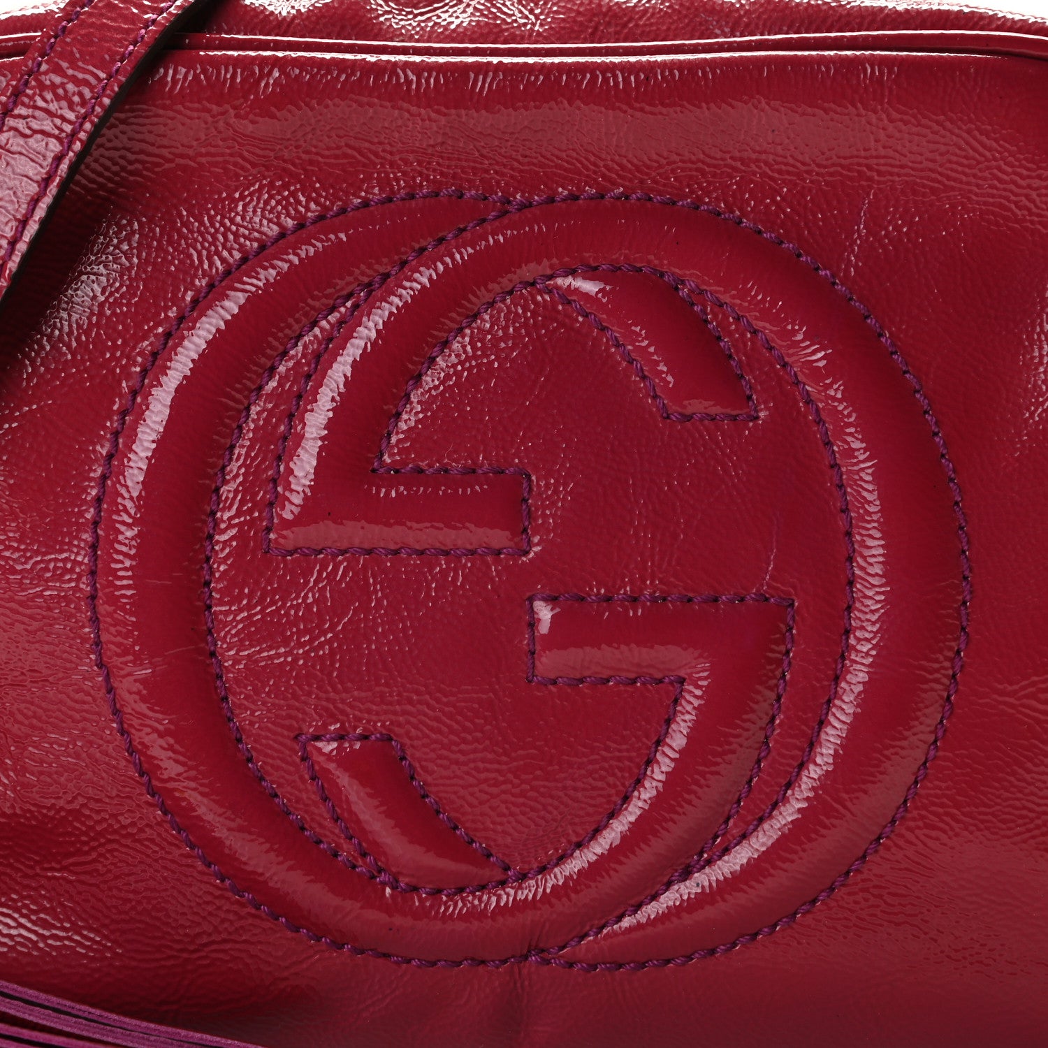 Gucci Soft Patent Small Soho Disco Bag Bright Bougainvillea 5 of 12