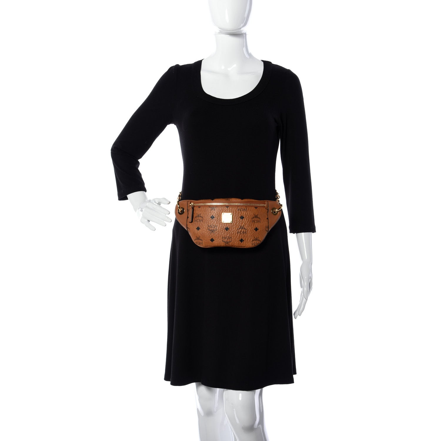 MCM Visetos Stark Belt Bag Cognac 2 of 9