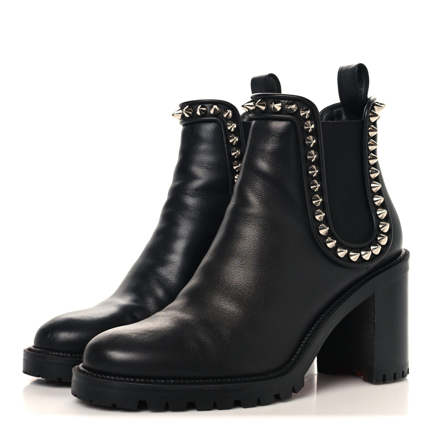 Christian Louboutin Nappa Spiked Capahutta 70 Chelsea Boots 40 Black 4 of 9