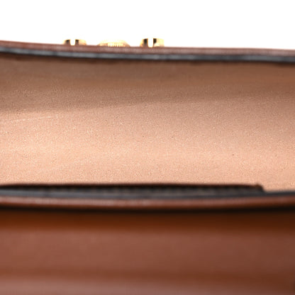 Gucci GG Supreme Monogram Calfskin Mini Padlock Top Handle Shoulder Bag Beige Black Cuir 5 of 12