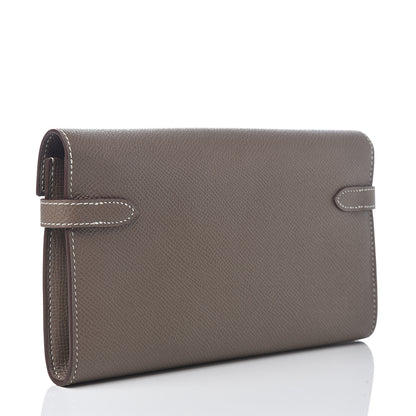 Hermes Epsom Kelly Longue Wallet Etoupe 2 of 5
