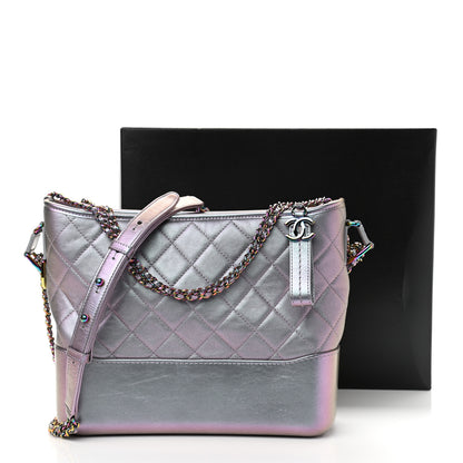 Chanel Iridescent Lambskin Calfskin Quilted Medium Gabrielle Hobo Light Purple 14 of 14