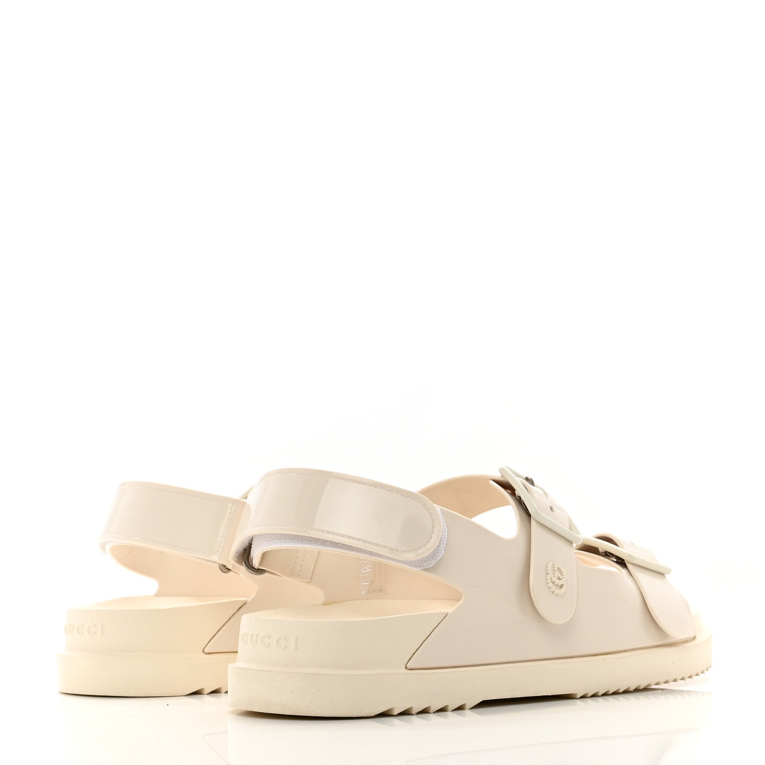 Gucci Rubber Mini Double G Womens Isla Dad Sandals 42 Dusty White 4 of 8