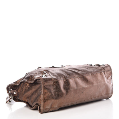 Balenciaga Metallic Agneau Classic Silver Hardware S City Sparkle Bronze 5 of 30