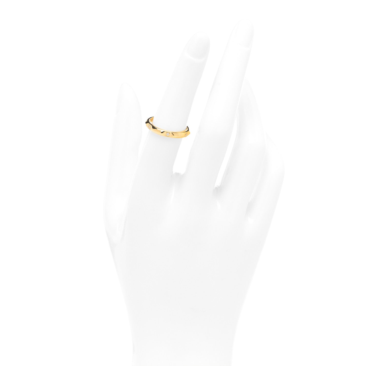 Tiffany 18K Yellow Gold Diamond 2.5mm Tiffany True Band Ring 53 6.5 2 of 4