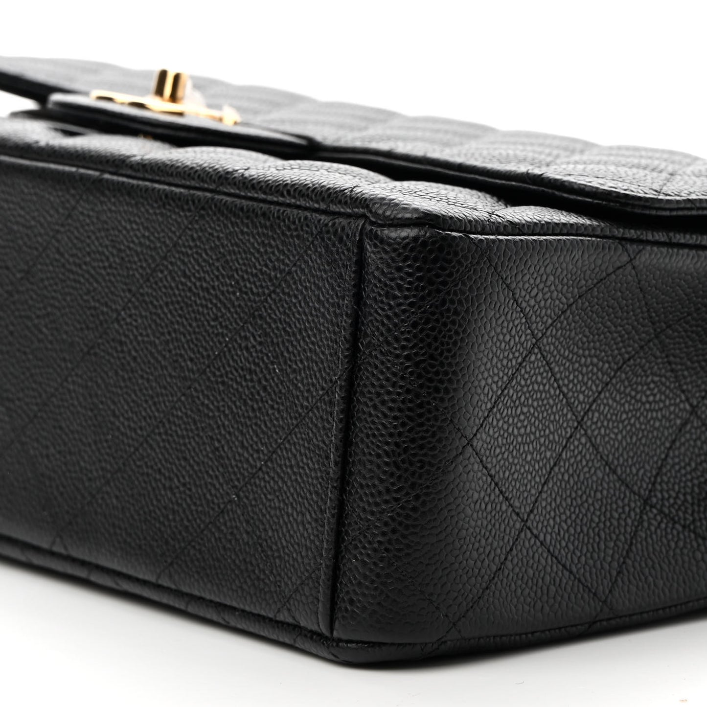 Caviar Quilted Maxi Double Flap Black