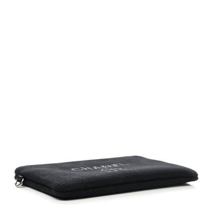 Chanel Mixed Fibers Small Deauville Pouch Black 4 of 5