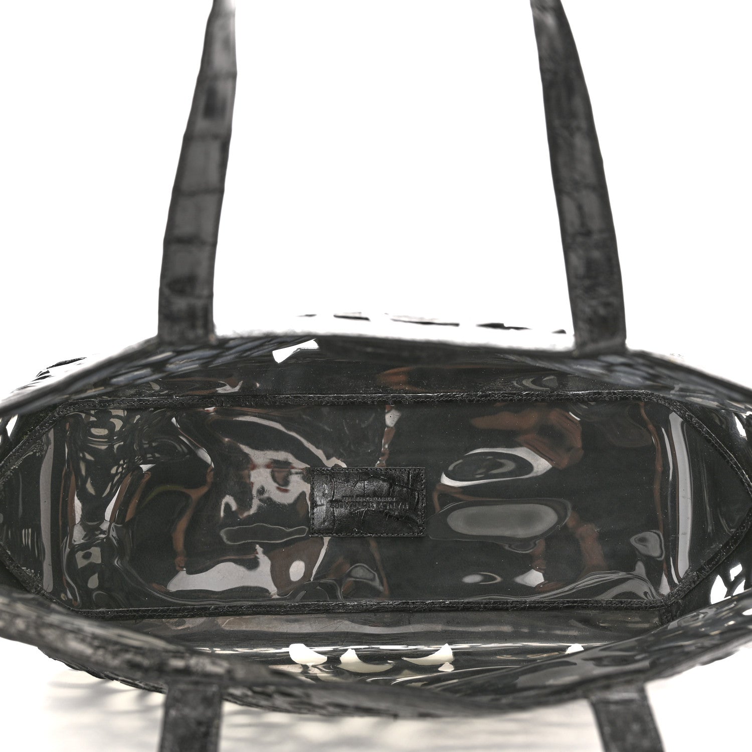 Nancy Gonzalez Crocodile Laser Cut Floral Tote Black 4 of 9
