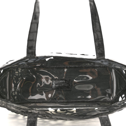Nancy Gonzalez Crocodile Laser Cut Floral Tote Black 4 of 9
