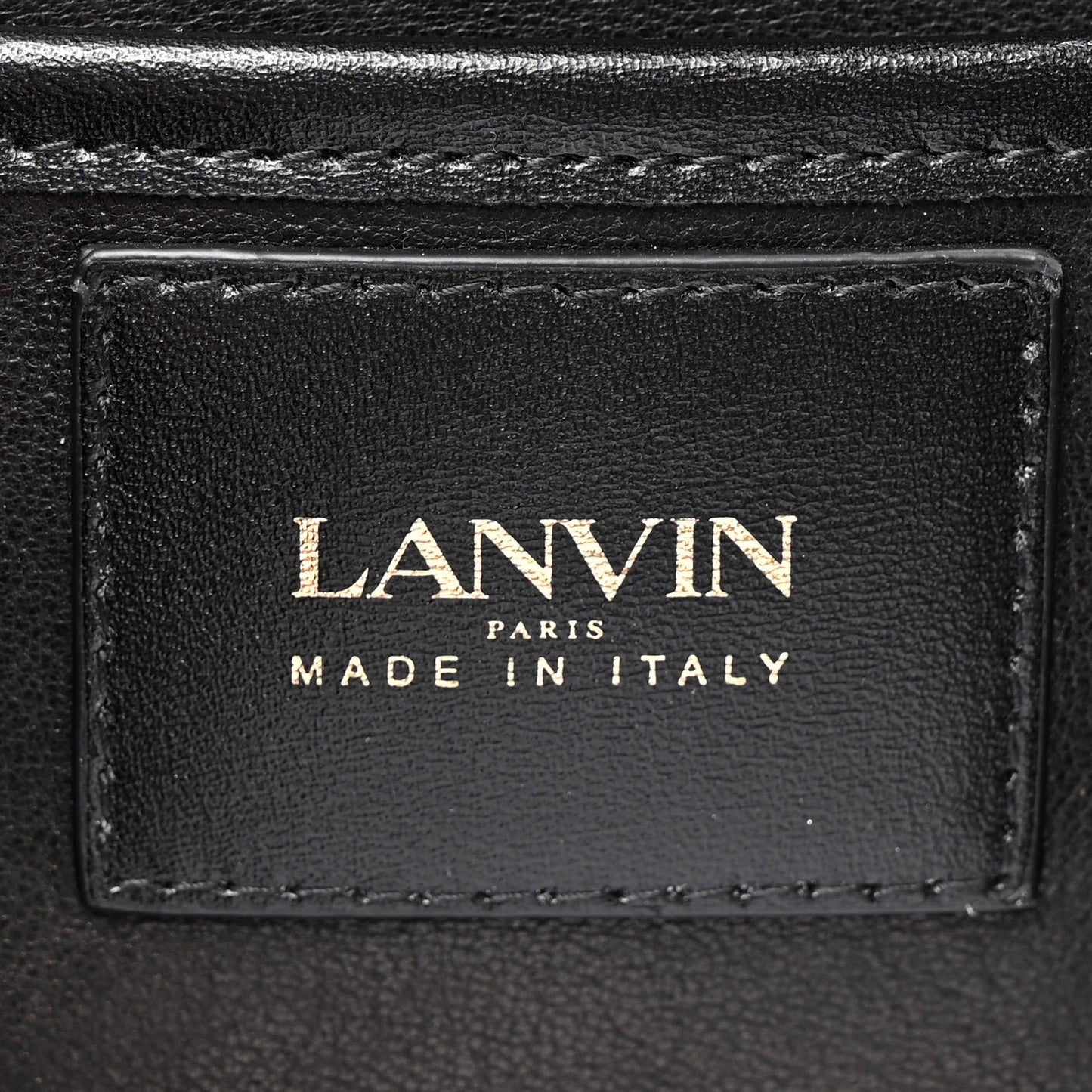 Calfskin Logo Medium Cat Pencil Bag Black