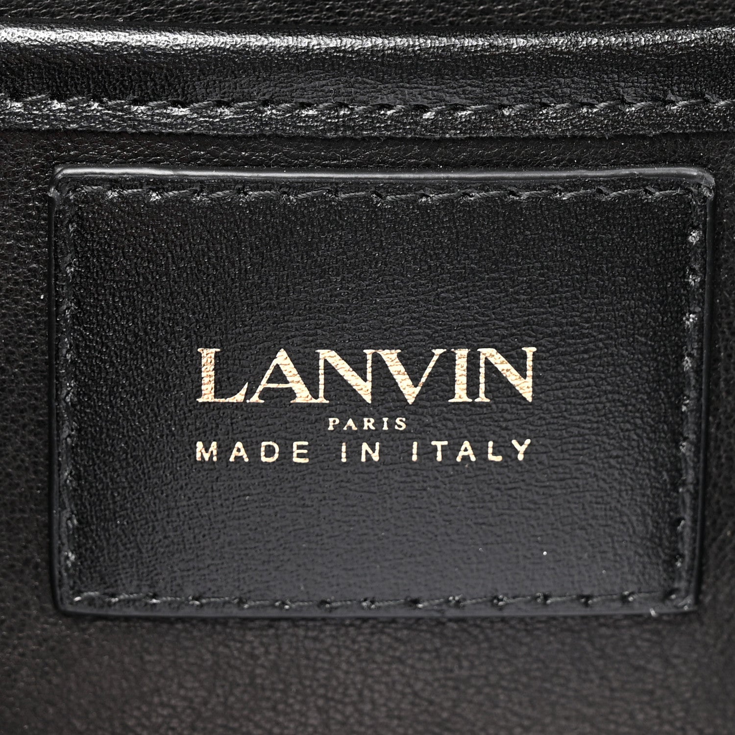 Lanvin Calfskin Logo Medium Cat Pencil Bag Black 6 of 9