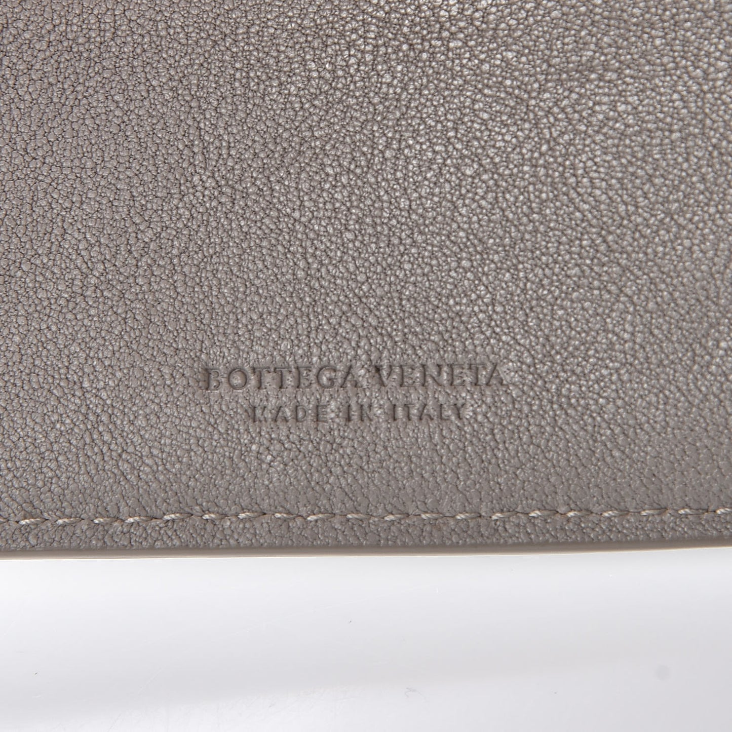 Nappa Intrecciato Coin Purse Bi-Fold Wallet Light Grey