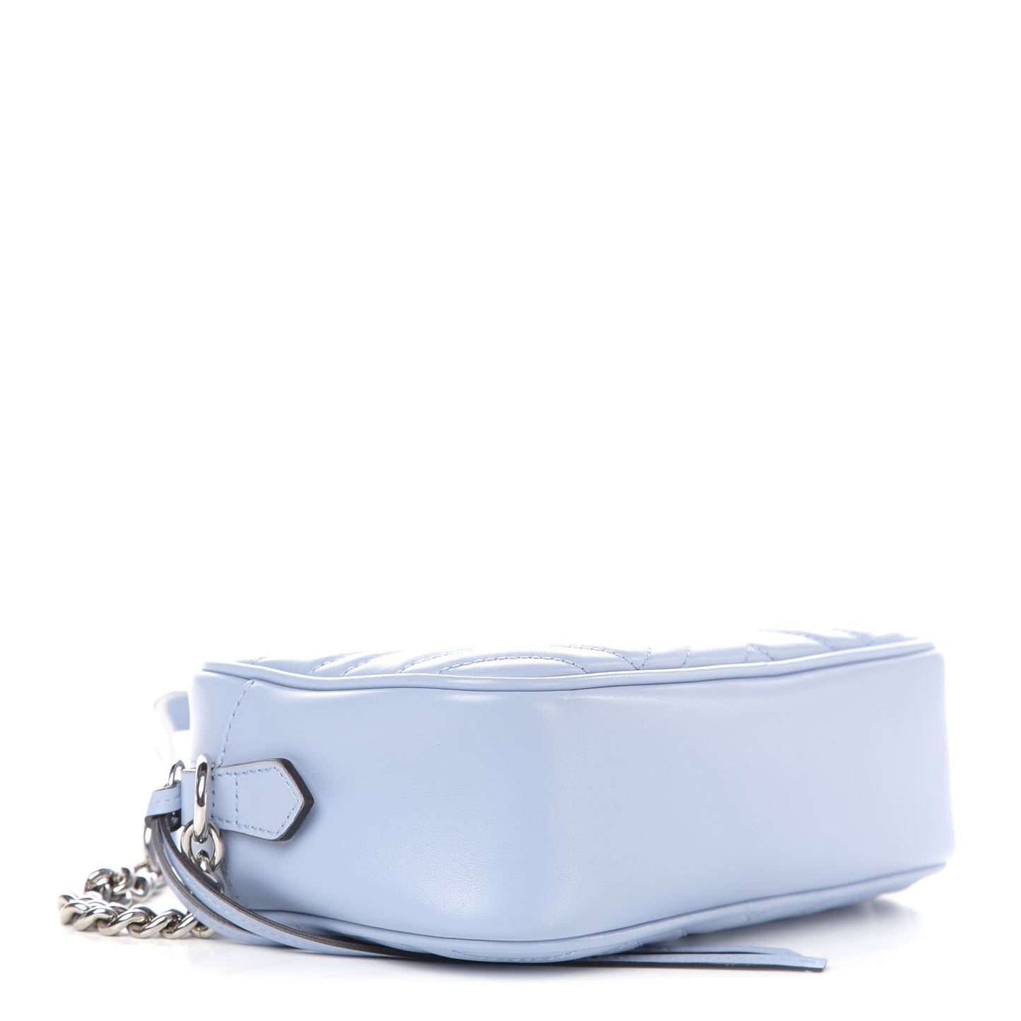 Calfskin Matelasse Small GG Marmont Chain Shoulder Bag Porcelain Light Blue
