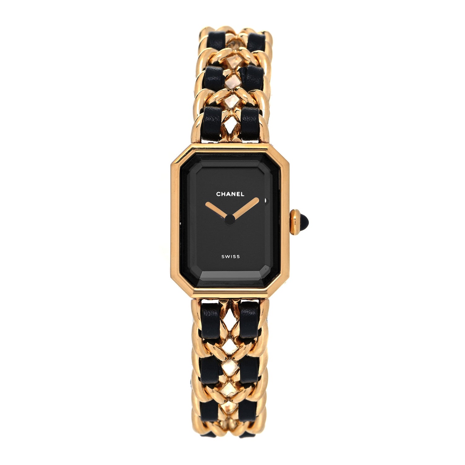 Chanel Stainless Steel Lambskin 20mm Chain Premiere Quartz Watch Gold XL 1 of 4