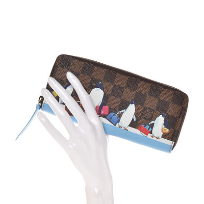 Louis Vuitton Damier Ebene 2017 Christmas Animation Clemence Wallet 2 of 10