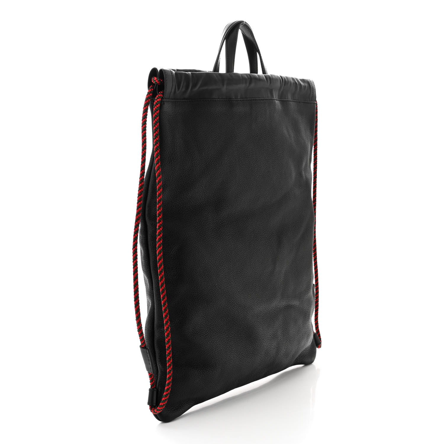 Gucci Calfskin Logo Drawstring Backpack Black 3 of 10