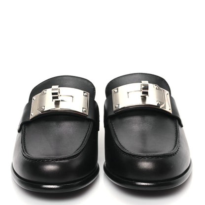 Hermes Calfskin Iota Mules 37 Black 2 of 9
