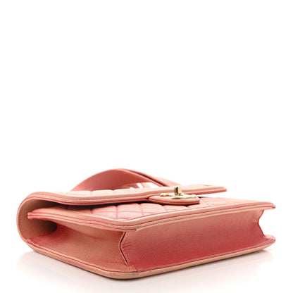 Chanel Caviar Quilted Medium Sunset On The Sea Flap Coral 4 of 10