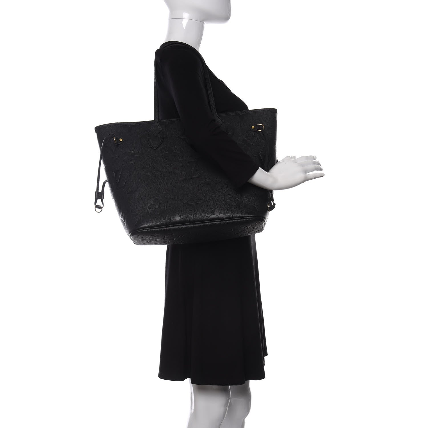 Louis Vuitton Empreinte Monogram Giant Neverfull MM Black 2 of 9