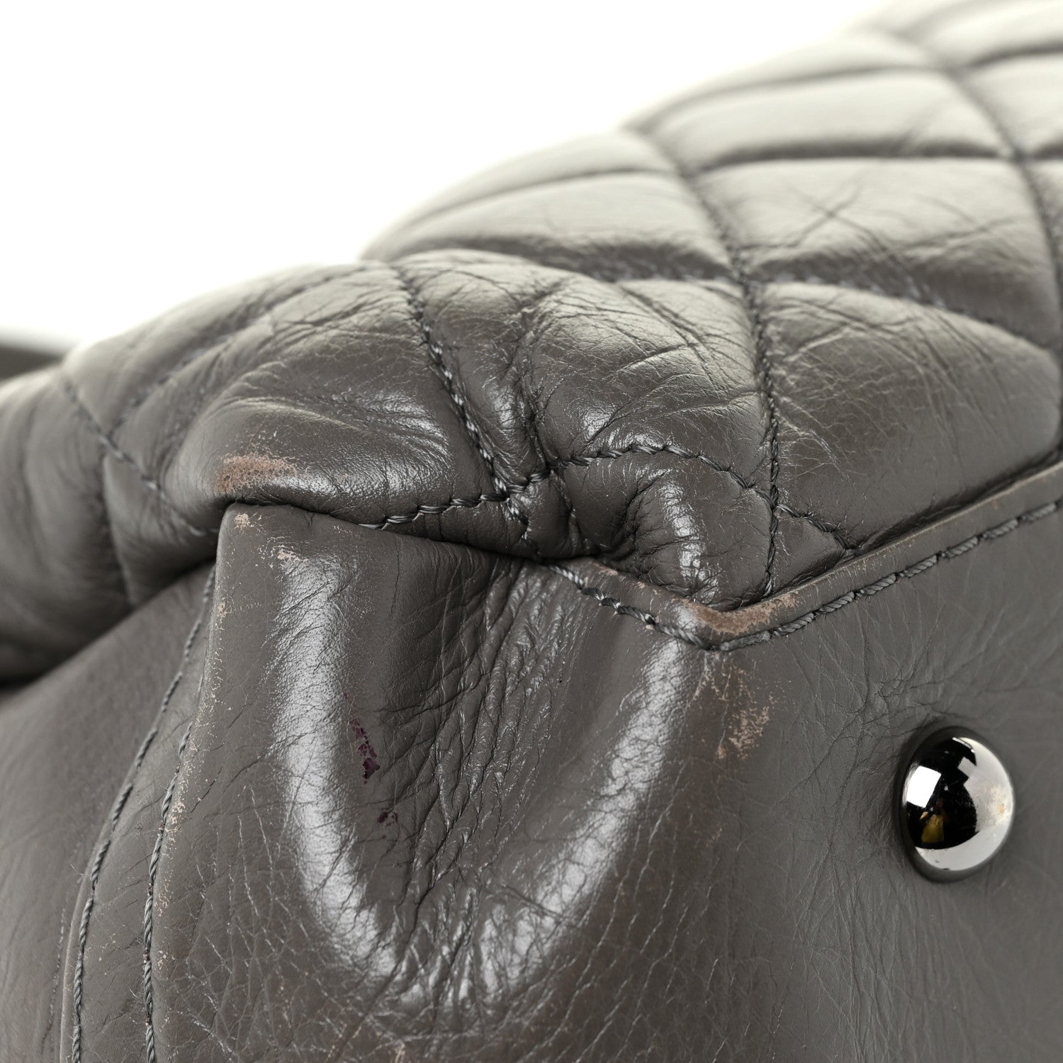 Chanel Aged Calfskin Medium Lady Pearly Flap Grey 8 of 24