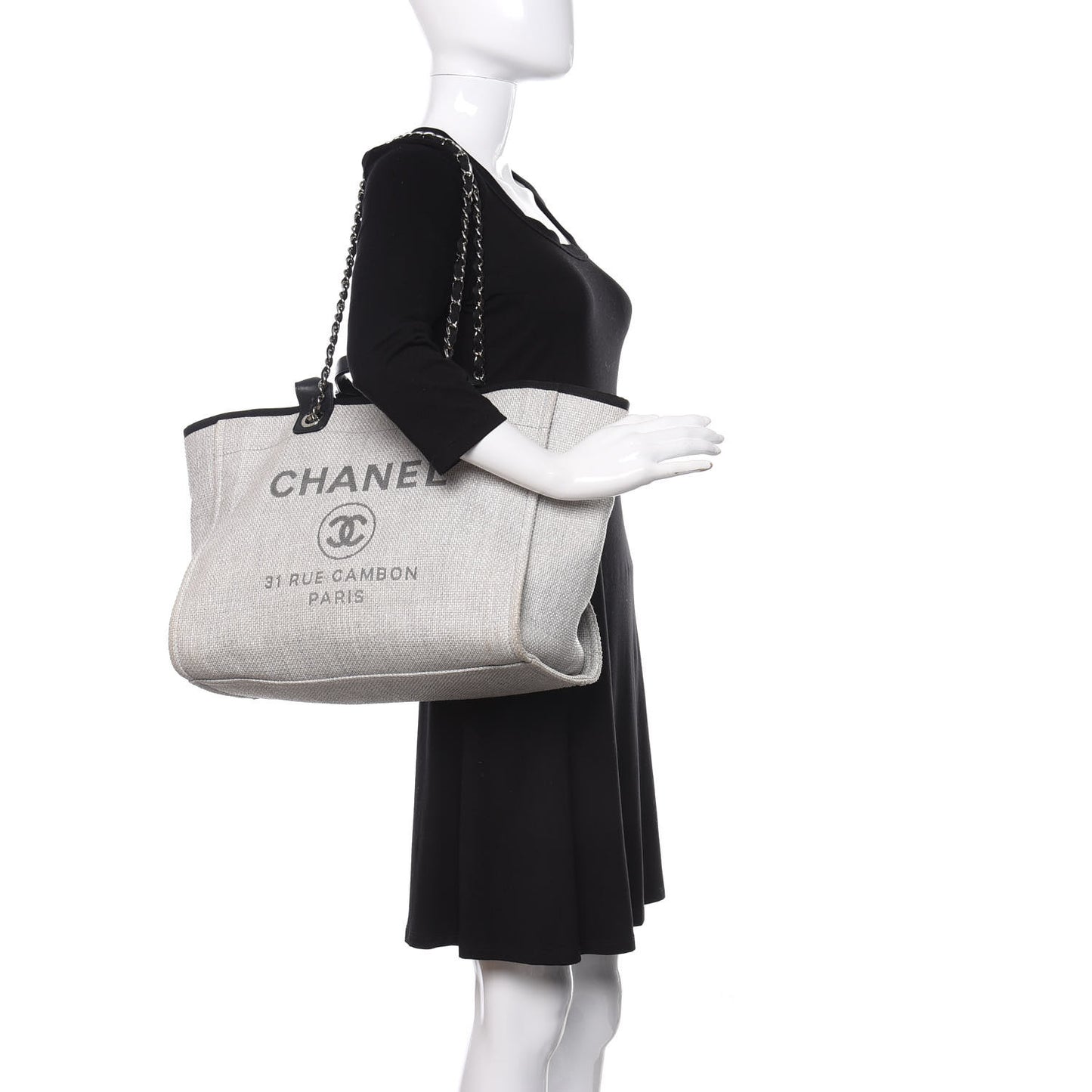 Canvas Medium Deauville Tote Grey