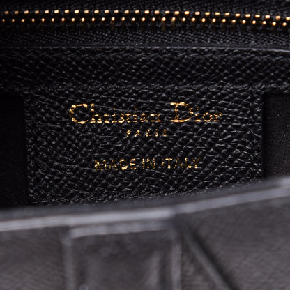 Christian Dior Grained Calfskin Saddle Bag Black 6 of 12