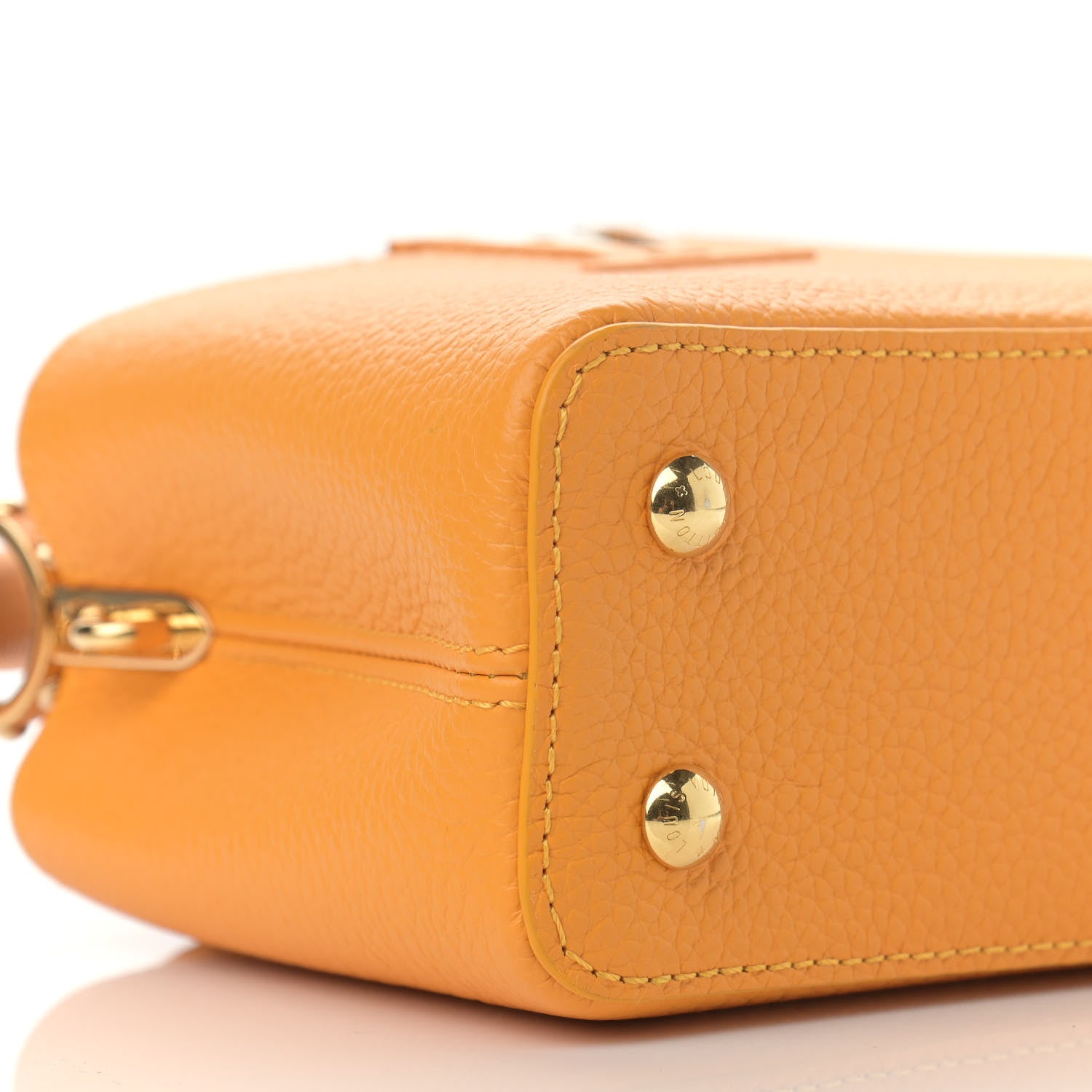 Louis Vuitton Taurillon Mini Capucines Sunbeam Yellow 8 of 10