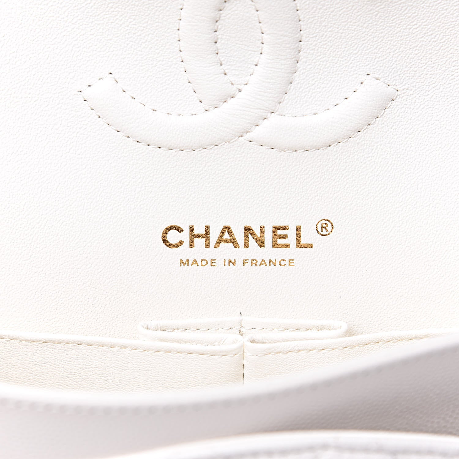 Chanel Caviar Quilted Medium Double Flap White 6 of 12