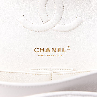 Chanel Caviar Quilted Medium Double Flap White 6 of 12