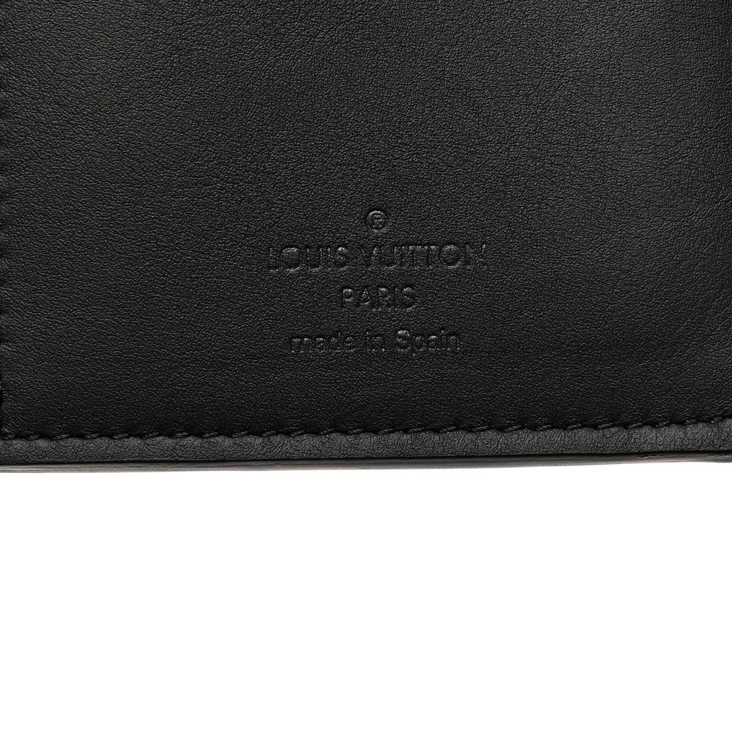 Louis Vuitton Calfskin Monogram Shadow Brazza Wallet Black 6 of 6