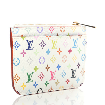 Louis Vuitton Monogram Multicolor Key Pouch White Anie 3 of 6
