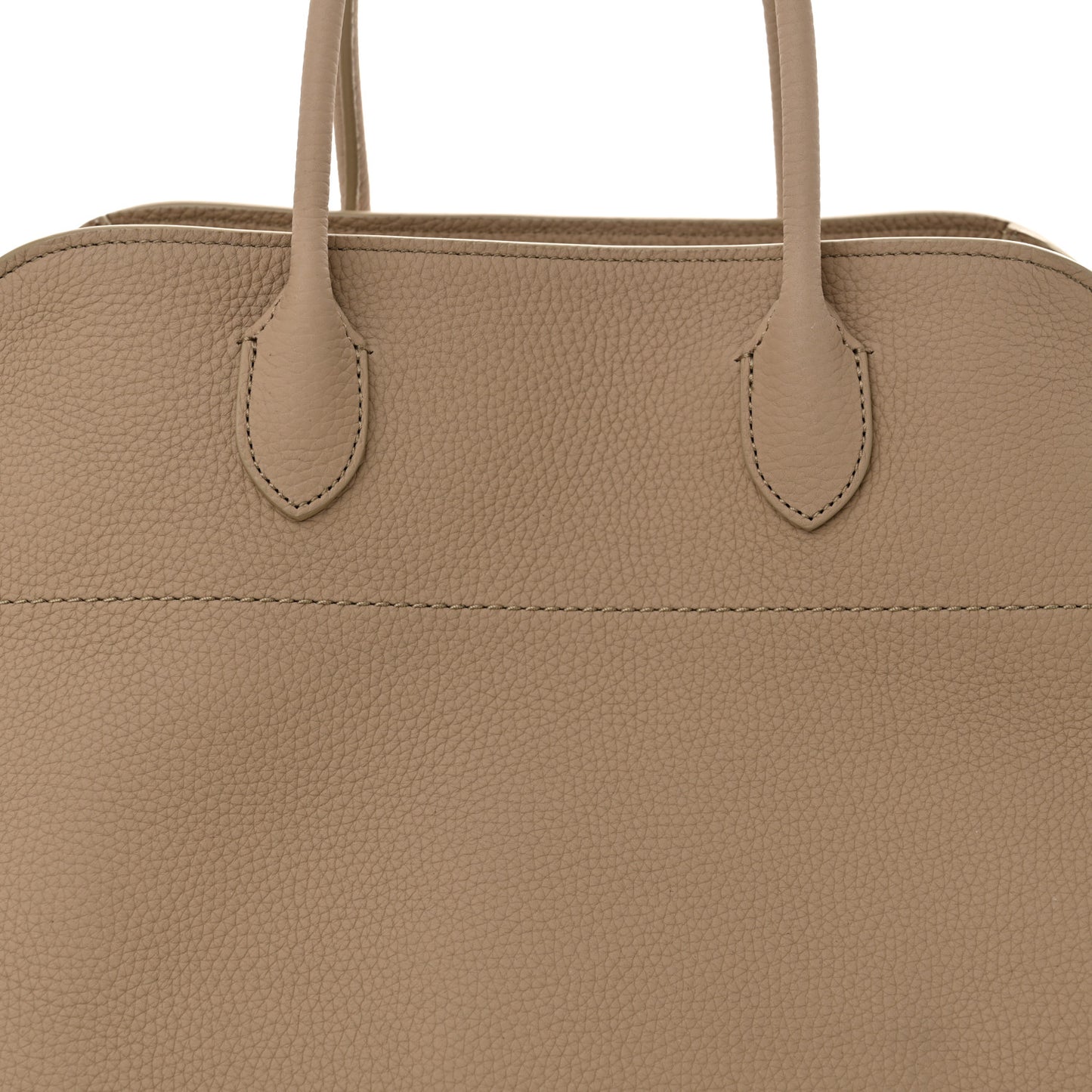 Matte Grained Calfskin Soft Margaux 15 Dark Taupe