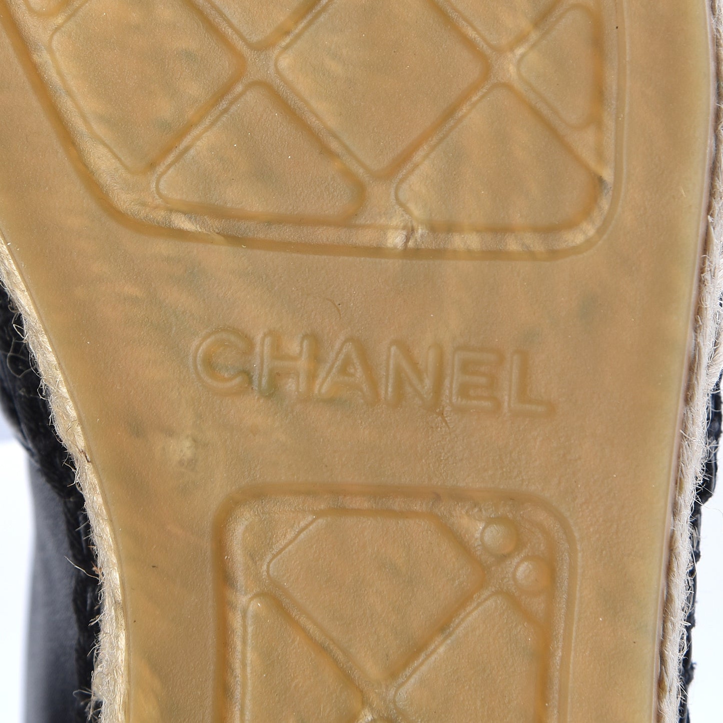 Lambskin Quilted CC Espadrilles 40 Black