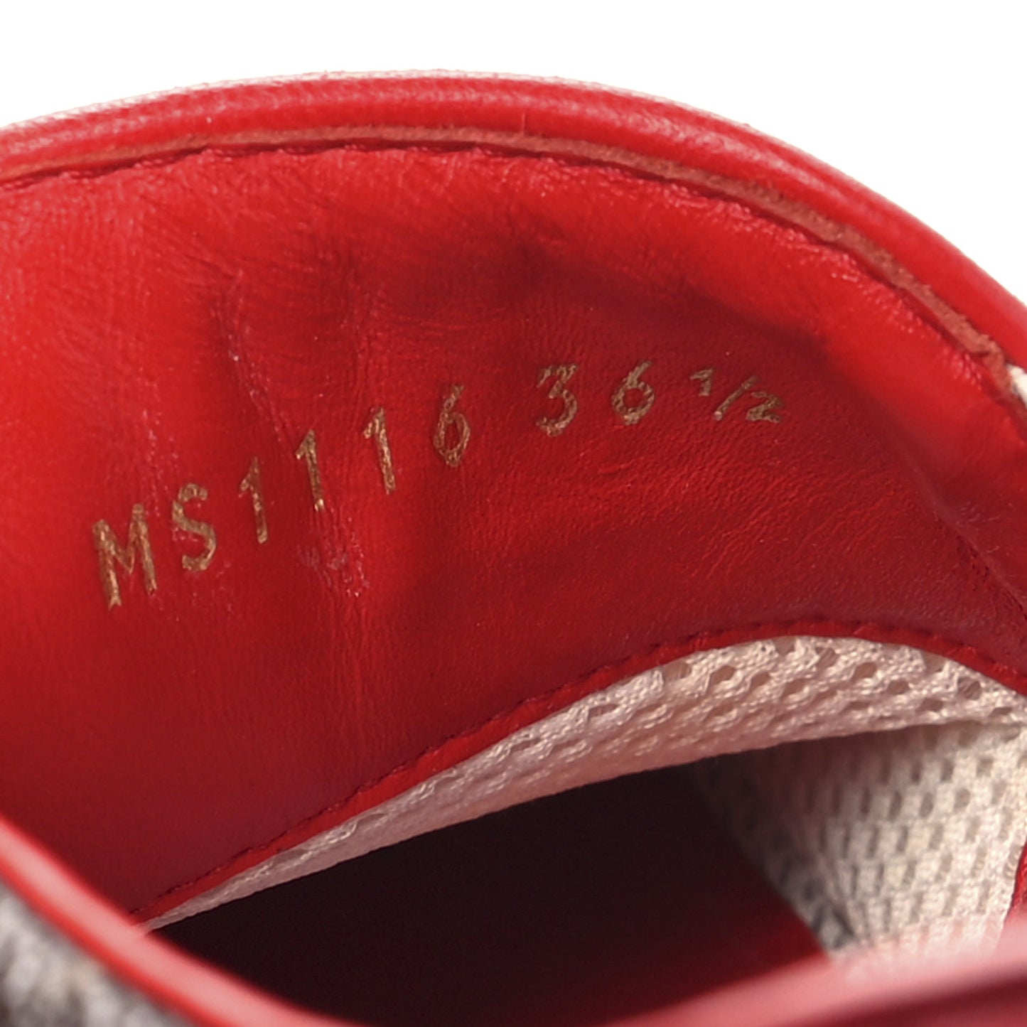 Monogram Frontrow Slip On Sneakers 36.5 Rouge