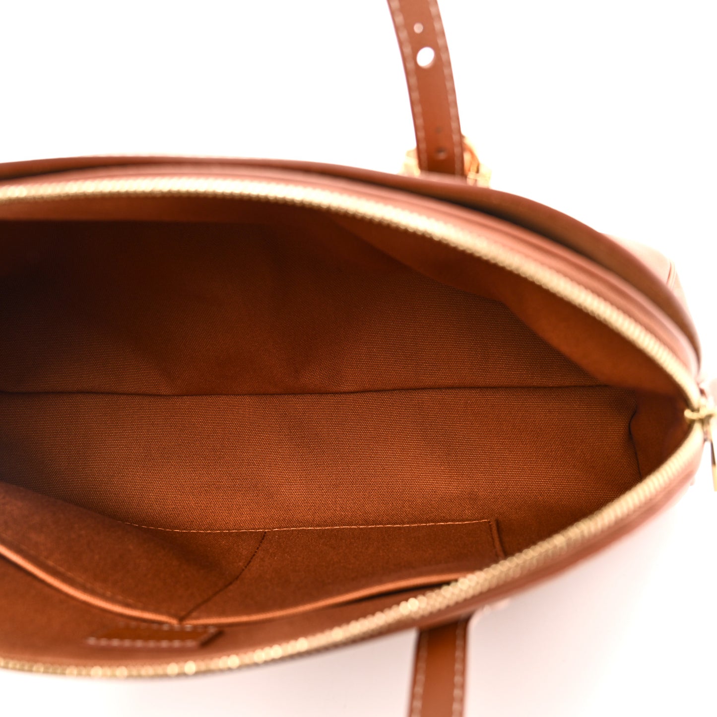 Grained Calfskin Low Key Duffle Tote Cognac