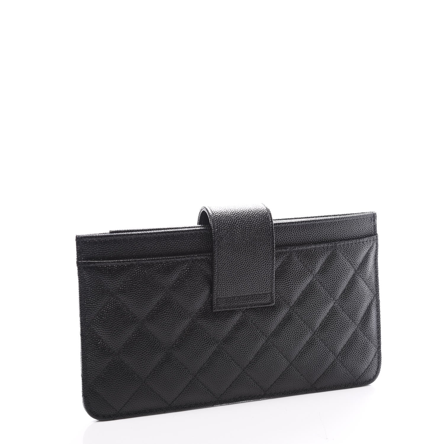Chanel Caviar Quilted CC Strap Pouch Black 2 of 10