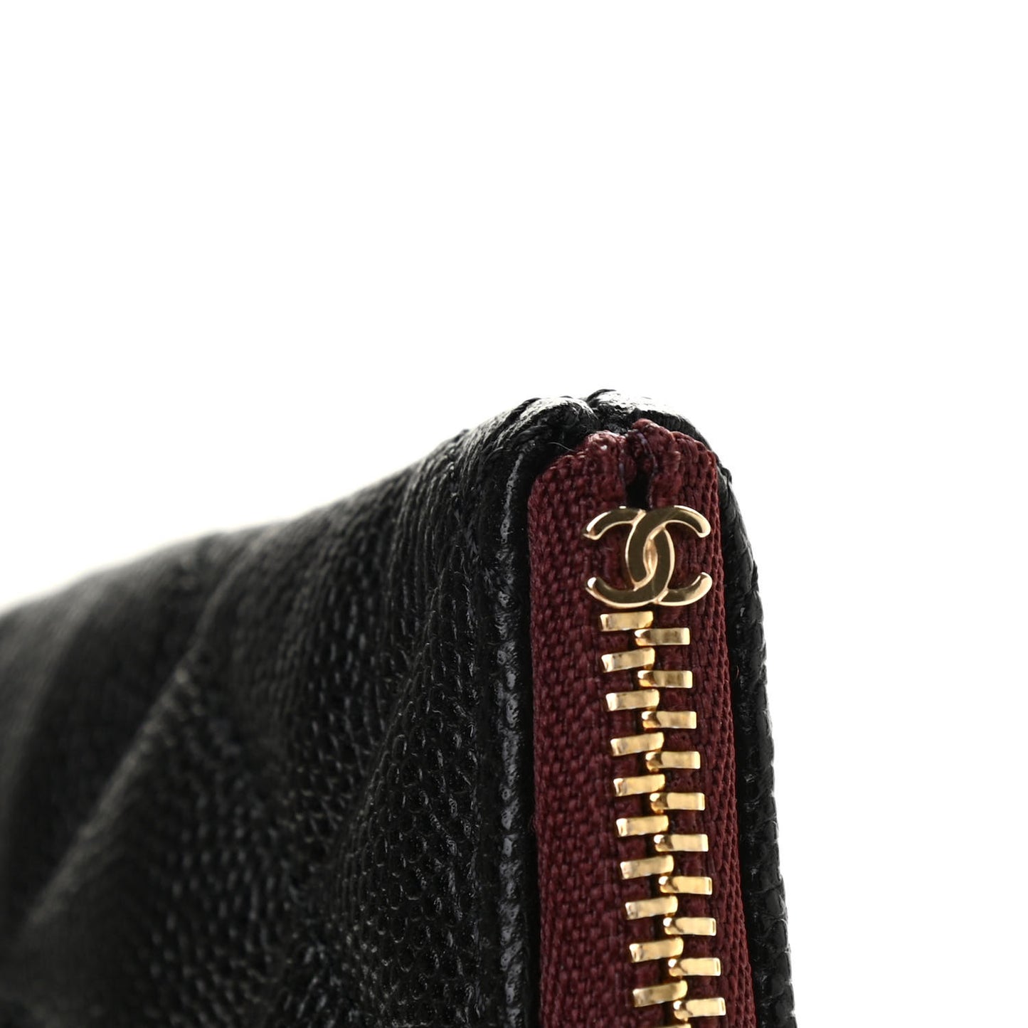 Caviar Quilted Cosmetic Case Black