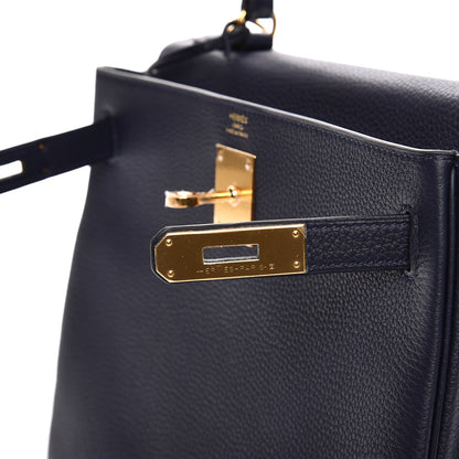 Hermes Togo Kelly Retourne 28 Bleu Nuit 12 of 33