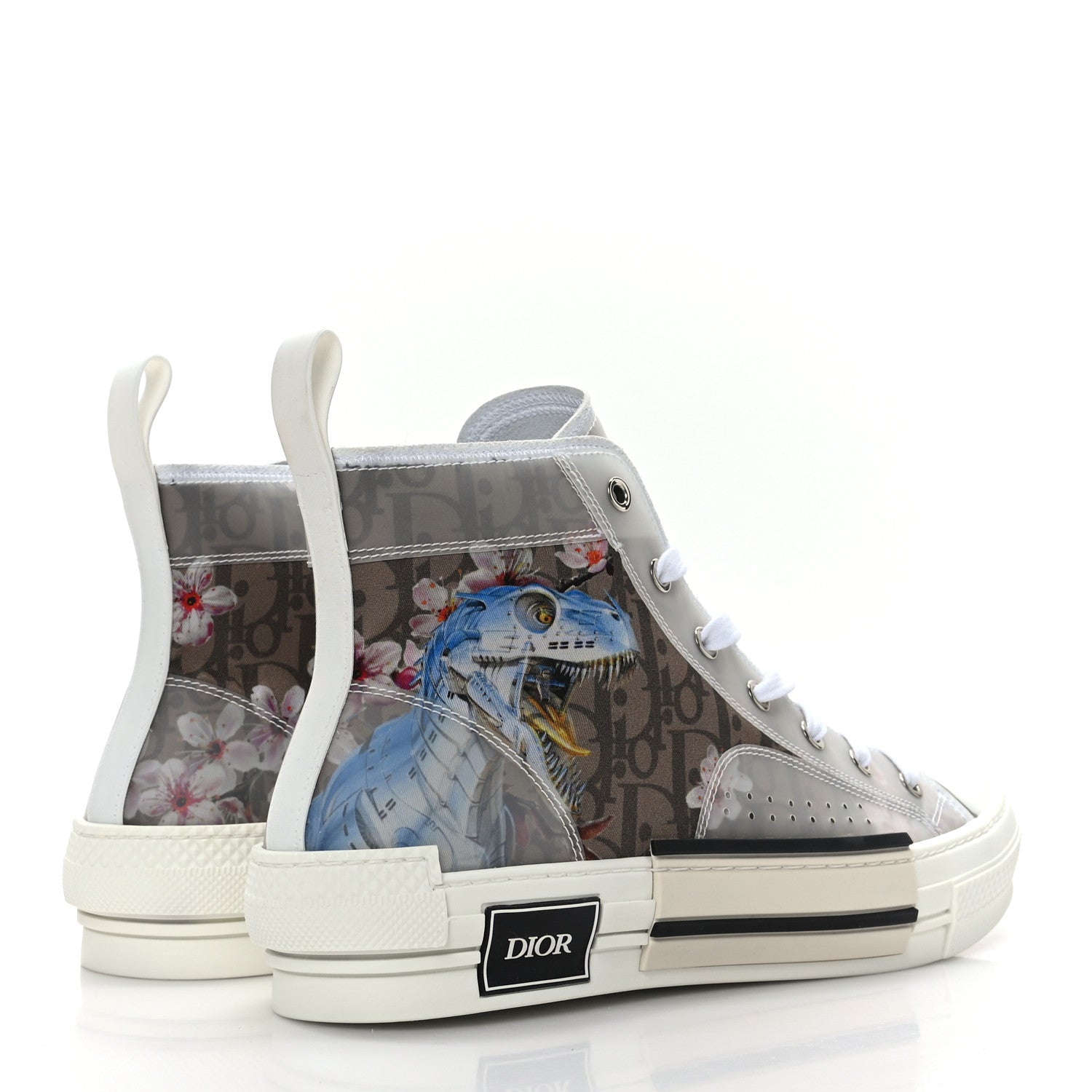 Christian Dior X SORAYAMA Technical Canvas Oblique Mens B23 High Top Sneakers 42 White 4 of 7