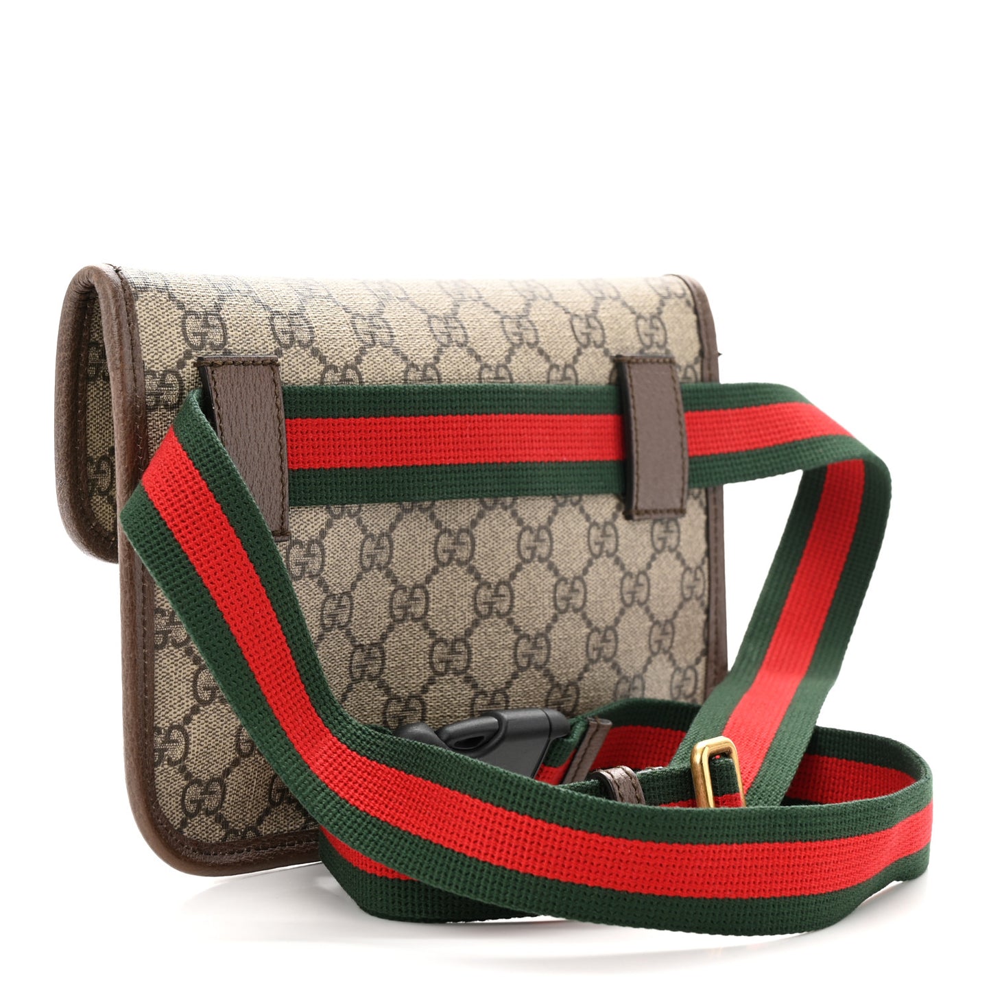 GG Supreme Monogram Neo Vintage Web Belt Bag Brown