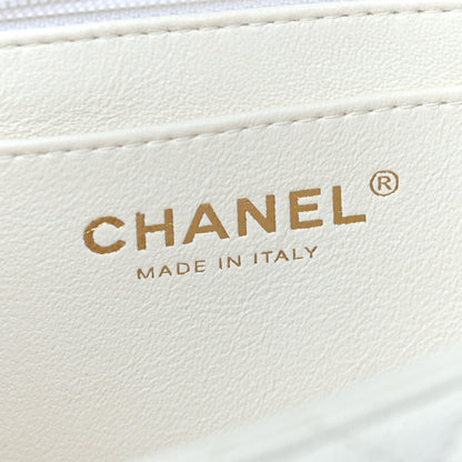 Chanel Caviar Quilted Mini Top Handle Rectangular Flap White 5 of 8