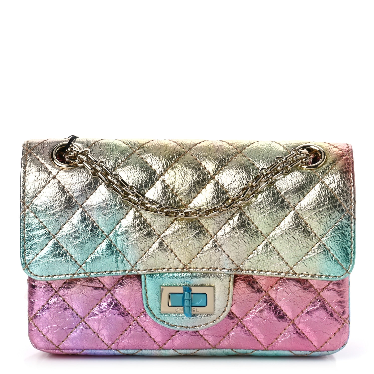 Chanel Metallic Goatskin Quilted Mini 2.55 Reissue Flap Multicolor 1 of 10