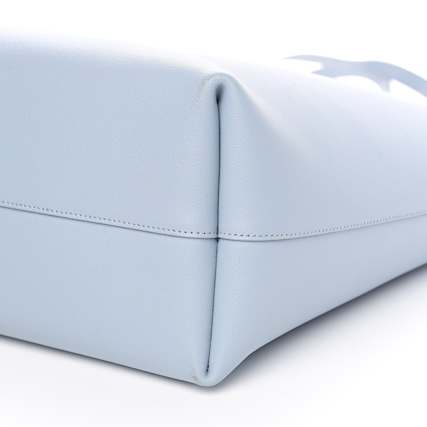 Calfskin Large Shopping Tote Light Blue