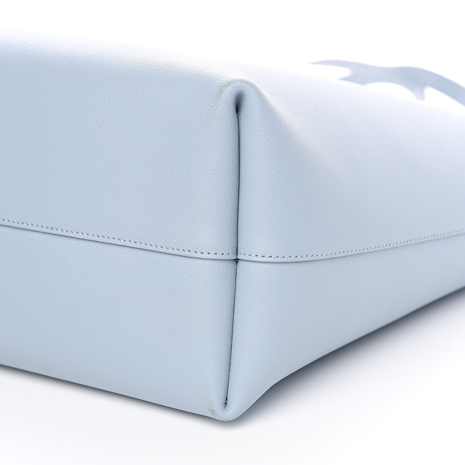 Saint Laurent Calfskin Large Shopping Tote Light Blue 8 of 9